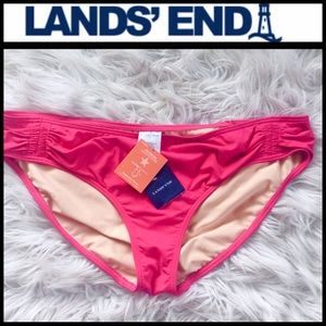 NWT Lands’ End Shirred Bikini Bottoms